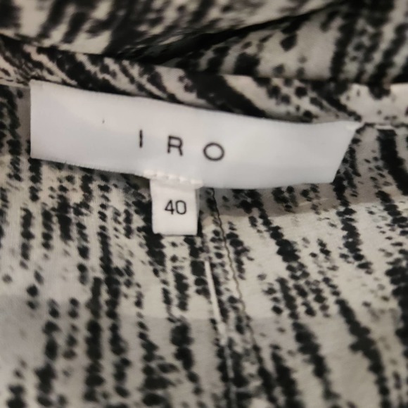 I R O Black and Cream Blouse size 40/ US 8 - Picture 9 of 11